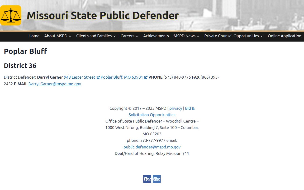 Naylor criminal history District 36 public defender office
