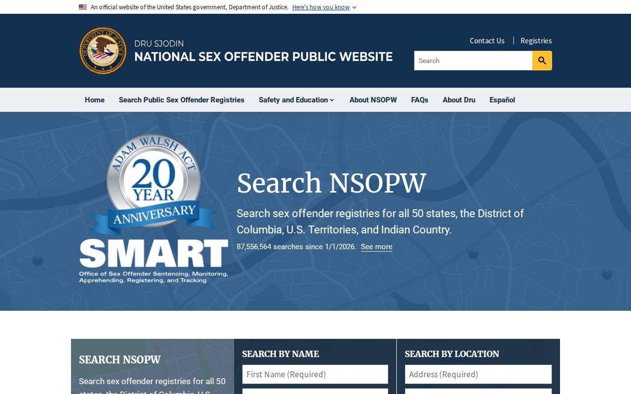 Ripley County sex offender check using the national NSOPW search